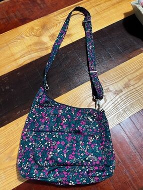 Travelon Crossbody with Pink Floral Print